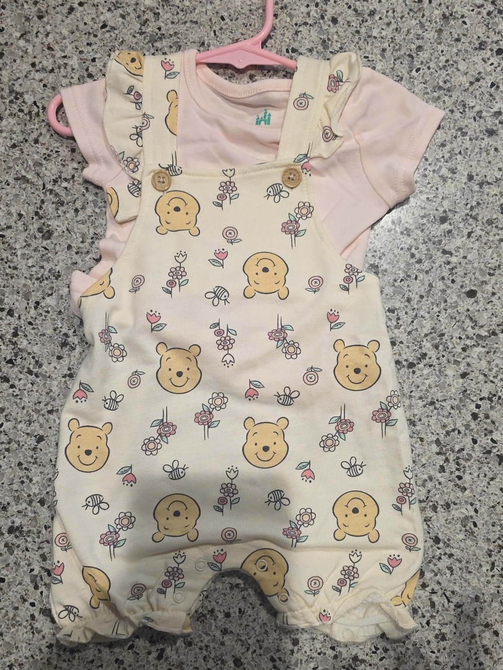 Disney Pink and Cream Winnie the Pooh Romper Set
